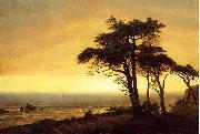 Albert Bierstadt The Sunset at Monterey Bay, the California Coast oil painting